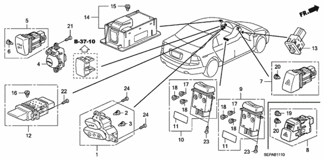 Switch for 2008 Acura TL #0