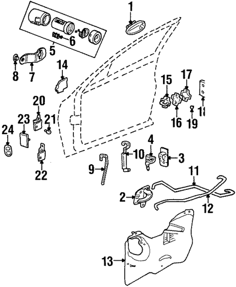 Lock & Hardware for 2003 Oldsmobile Aurora #0