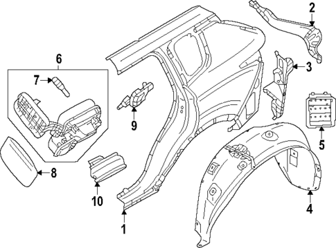Quarter Panel & Components for 2025 Mitsubishi Outlander PHEV #0