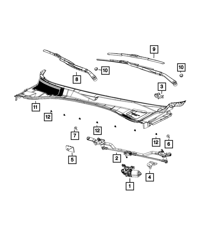 68040243AD - Electrical: Cowl Mucket for Mopar Image