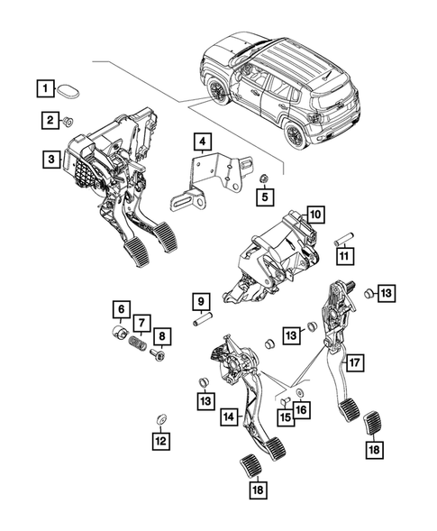 Brake Pedals for 2015 Jeep Renegade #3