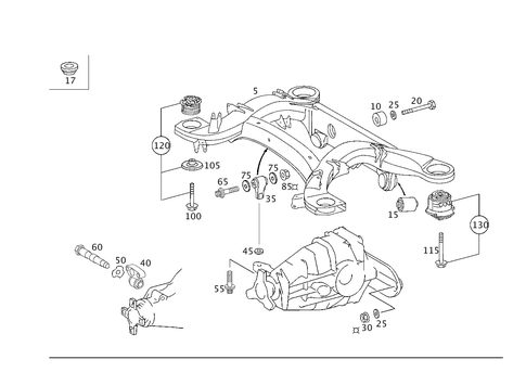 Rear Axle Support for 2006 Mercedes-Benz CL55 AMG #0