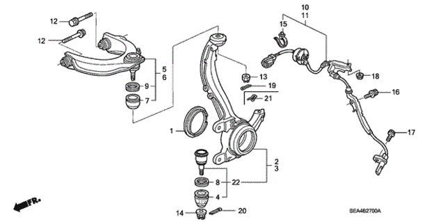 Front Knuckle - Upper Arm for 2005 Acura TSX #0