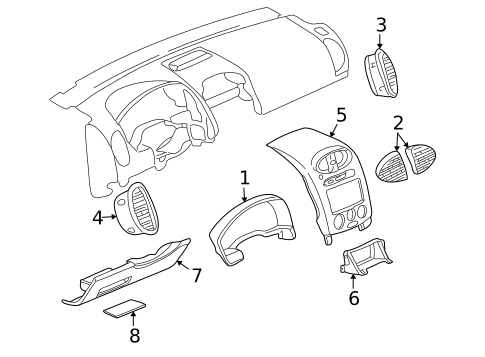 Instrument Panel Components for 2007 Saturn Vue #0