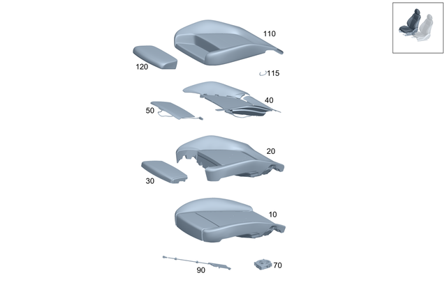 1779104805 - Driver Seat: Driver Seat Cushion for Mercedes-Benz: 180A, 180b, 220a, A220, CLA250, CLA35 AMG, CLA45 AMG, CLA45 AMG S, GLA250, GLA35 AMG, GLA45 AMG, GLB250, GLB35 AMG Image image