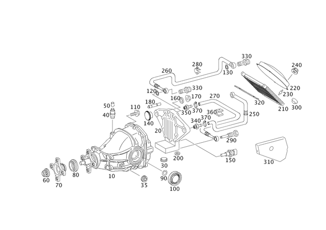 1993500714 - Rear Axle: Rear Axle Differential for Mercedes-Benz Image image