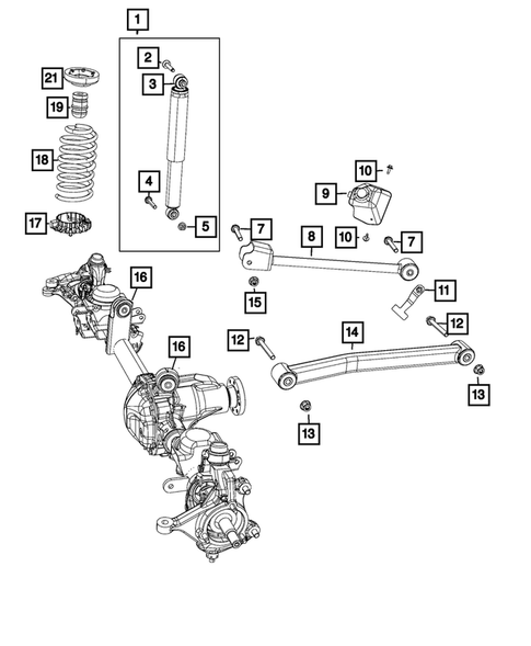 Front Suspension, Strut and Cradle for 2022 Jeep Gladiator #0