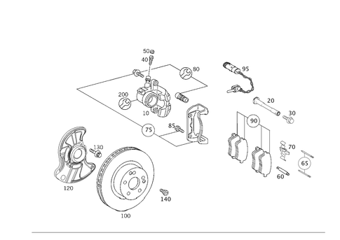 Front Wheel Brake for 2001 Mercedes-Benz CLK55 AMG #0