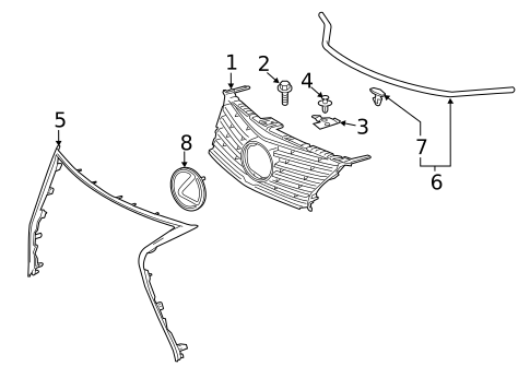 Grille & Components for 2014 Lexus IS250 #0