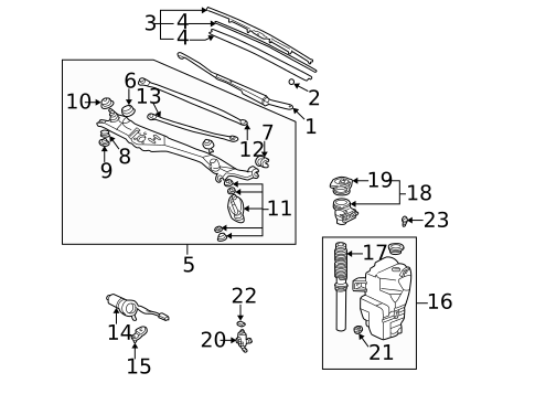 Wiper & Washer Components for 2000 Acura RL #0