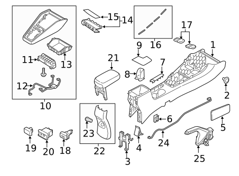 Center Console for 2020 Kia Rio #0