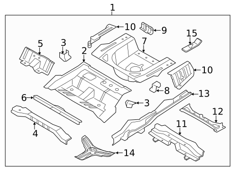 Rear Floor & Rails for 2011 Kia Optima #0