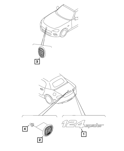 Nameplates for 2019 Fiat 124 Spider #0