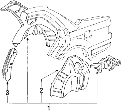 Inner Structure for 1990 Honda Accord #0