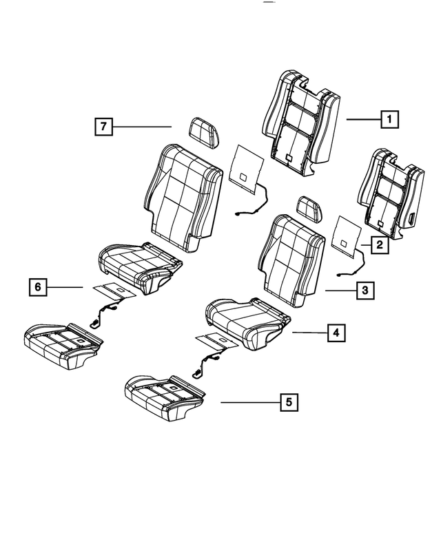 68058615AF - Interior Trim: Seat Back Heated Pad for Mopar Image image