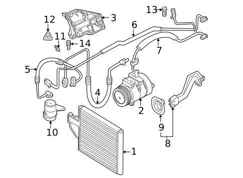 Condenser, Compressor & Lines for 2002 BMW Z8 #0