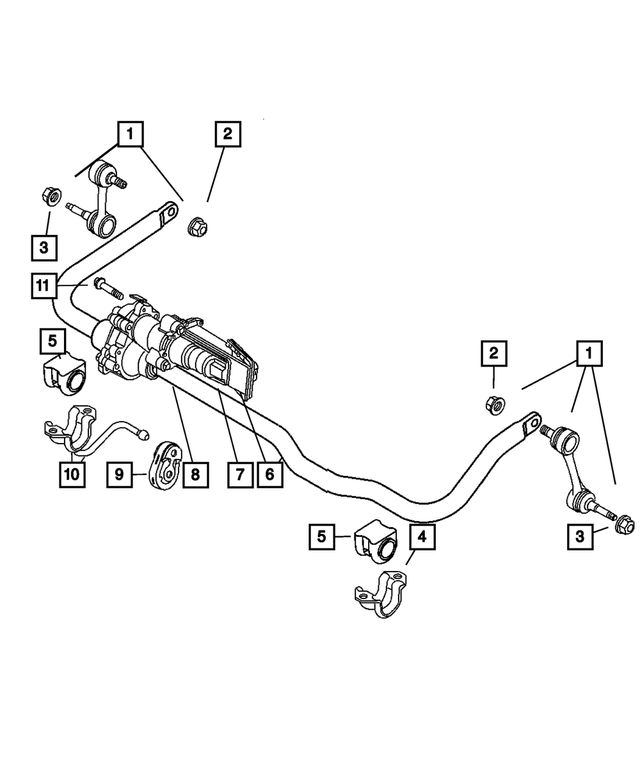 52121238AD - : Front Sway Bar for Mopar Image