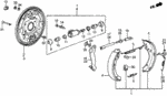 43053SB6505 - Chassis: SHOE SET, RR. BRAKE for Honda Image