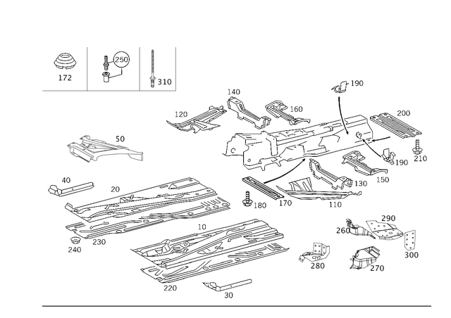 99972981 - Substructure: Grommet for Mercedes-Benz Image image