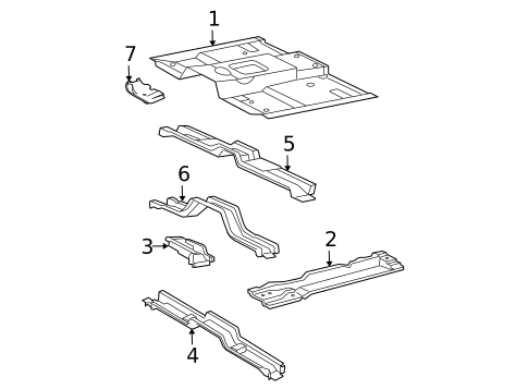 Floor & Rails for 2004 Mercury Mountaineer #0
