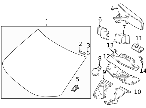 Glass - Windshield for 2023 Nissan ARIYA #0