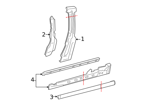 Center Pillar & Rocker for 2009 Volkswagen Beetle #0