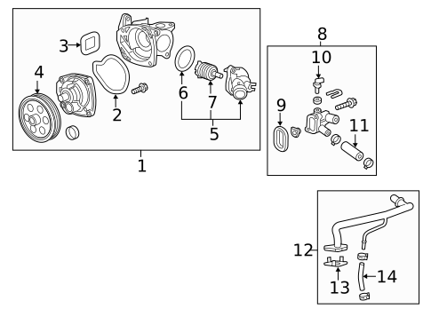 Water Pump & Related Components for 2019 Buick Regal Sportback #0
