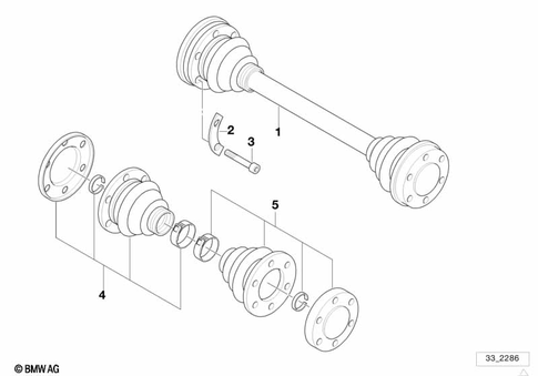 Output Shaft for 1985 BMW 524td #0