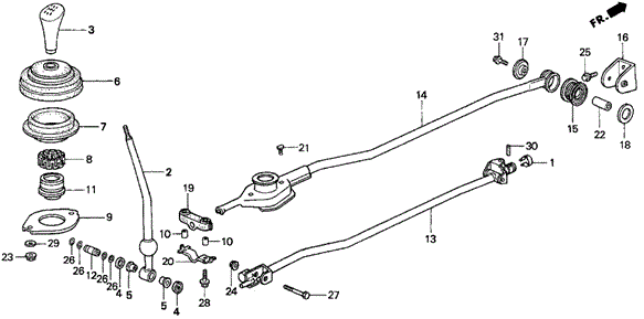 Shift Lever for 1995 Honda Civic del Sol #0