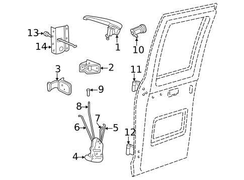 Cargo Door for 1996 Dodge B3500 #1