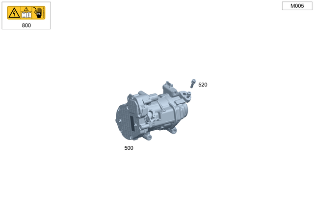 8304905 - Heating and Ventilation: Refrigerant Compressor for Mercedes-Benz Image image