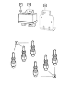6505190AA - Electrical: Hex Nut And Washer for Dodge: Durango, Nitro, Ram 1500, Ram 2500, Ram 3500 | Jeep: Cherokee, Liberty | Ram: 1500, 1500 Classic, 2500, 3500 Image