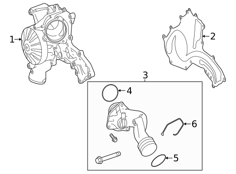 Water Pump for 2016 Mercedes-Benz SLK55 AMG #1