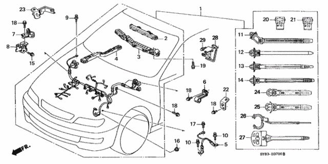 Engine Wire Harness (1) for 1998 Acura CL #0