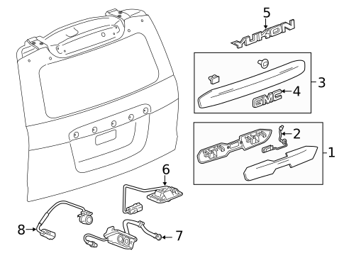 Liftgate for 2016 GMC Yukon #1