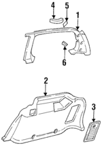 F3XY1229004D - Body: Upper Trim Panel for Mercury: Villager Image