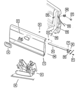 55257014AE - Body Sheet Metal Except Doors: Tailgate for Mopar Image