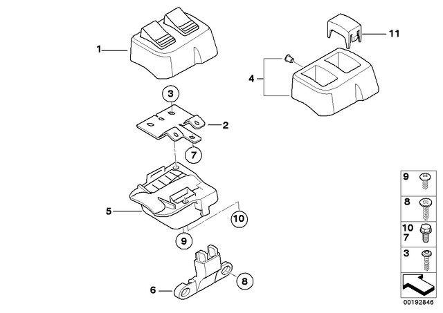 61317653978 - : Bracket For Switch Housing, Right for BMW-Motorrad Image