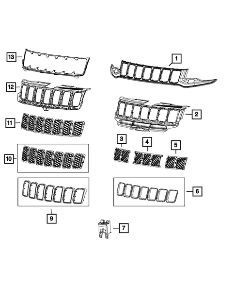 Grilles for 2017 Jeep Grand Cherokee #0
