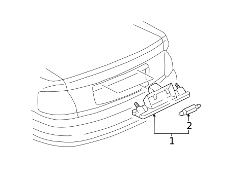License Lamps for 1999 Audi A8 Quattro #0