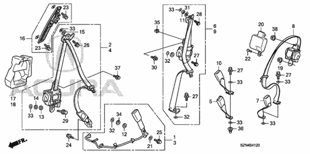 Seat Belts for 2011 Acura ZDX #0