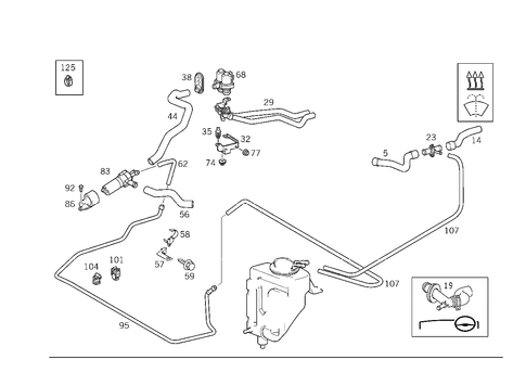 Heating Water Connection for 1999 Mercedes-Benz E430 #2