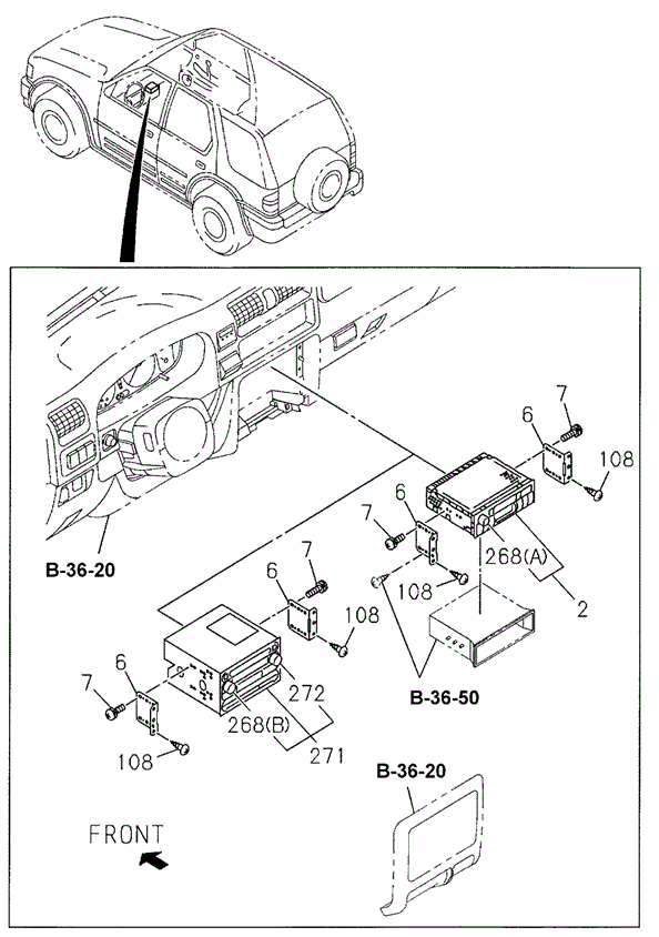 Radio for 1999 Honda Passport #0