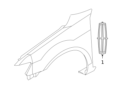 Exterior Trim - Fender for 2010 Lincoln MKZ #0