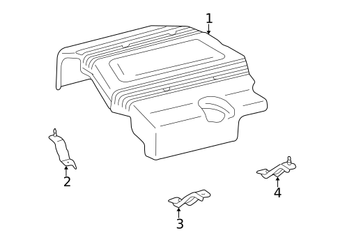 Engine Appearance Cover for 2000 Lexus LX470 #0