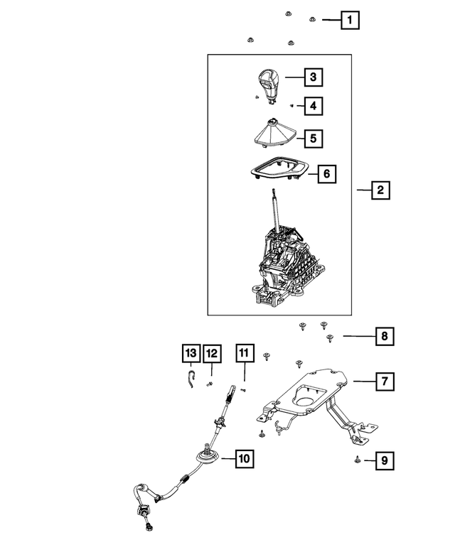 6MD101X9AD - 948TE; 9-Speed; Automatic Transmission: Transmission Shifter for Mopar Image