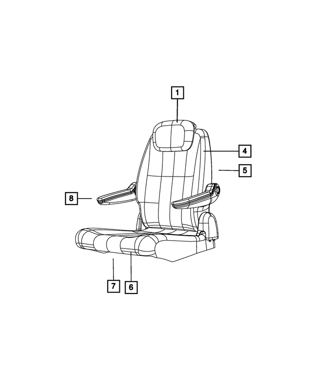 1YK68DX9AA - Interior Trim: Headrest Cover for Mopar Image