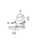 1YK68DX9AA - Interior Trim: Headrest Cover for Mopar Image