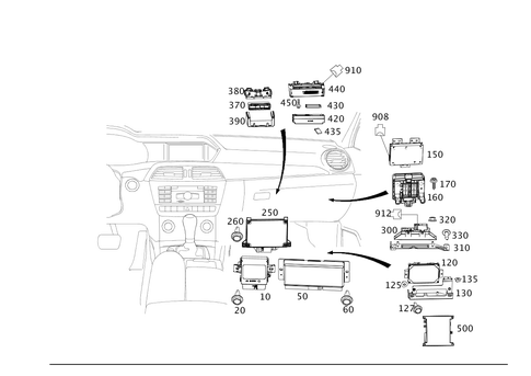 Electrical Compartment in Front Passenger Footwell for 2014 Mercedes-Benz C 250 #0