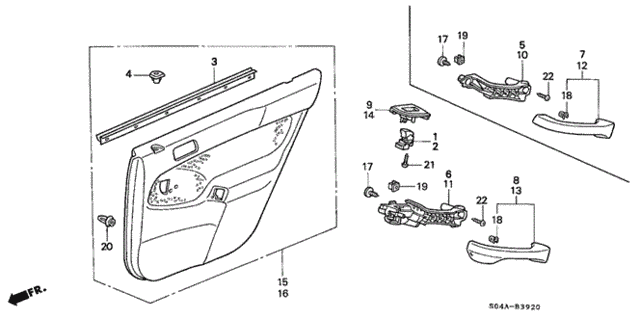 Rear Door Lining for 2000 Honda Civic #0